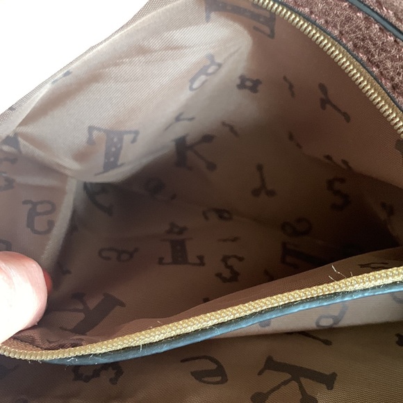 Treska brown and tan purse handbag satchel vegan leather - Picture 6 of 10